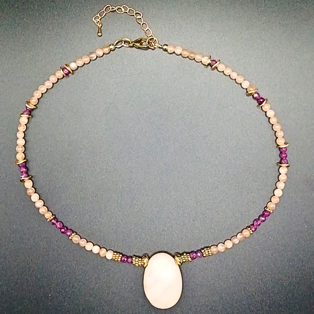 Collier aventurine pêche