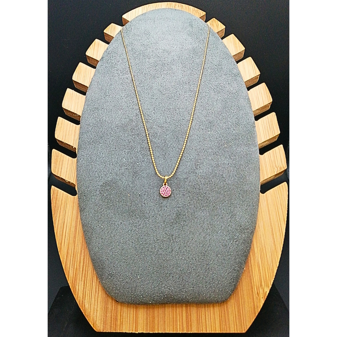 Collier Manon ras de cou fushia