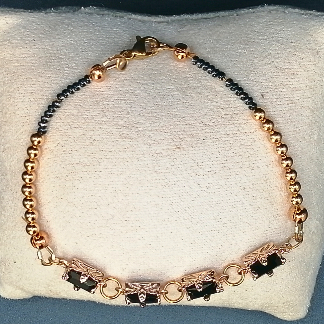 Bracelet Théa noir et or