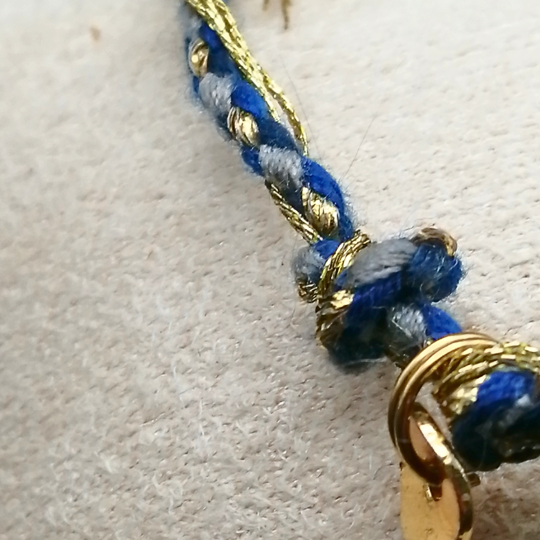 Bracelet Tout en fil bleu