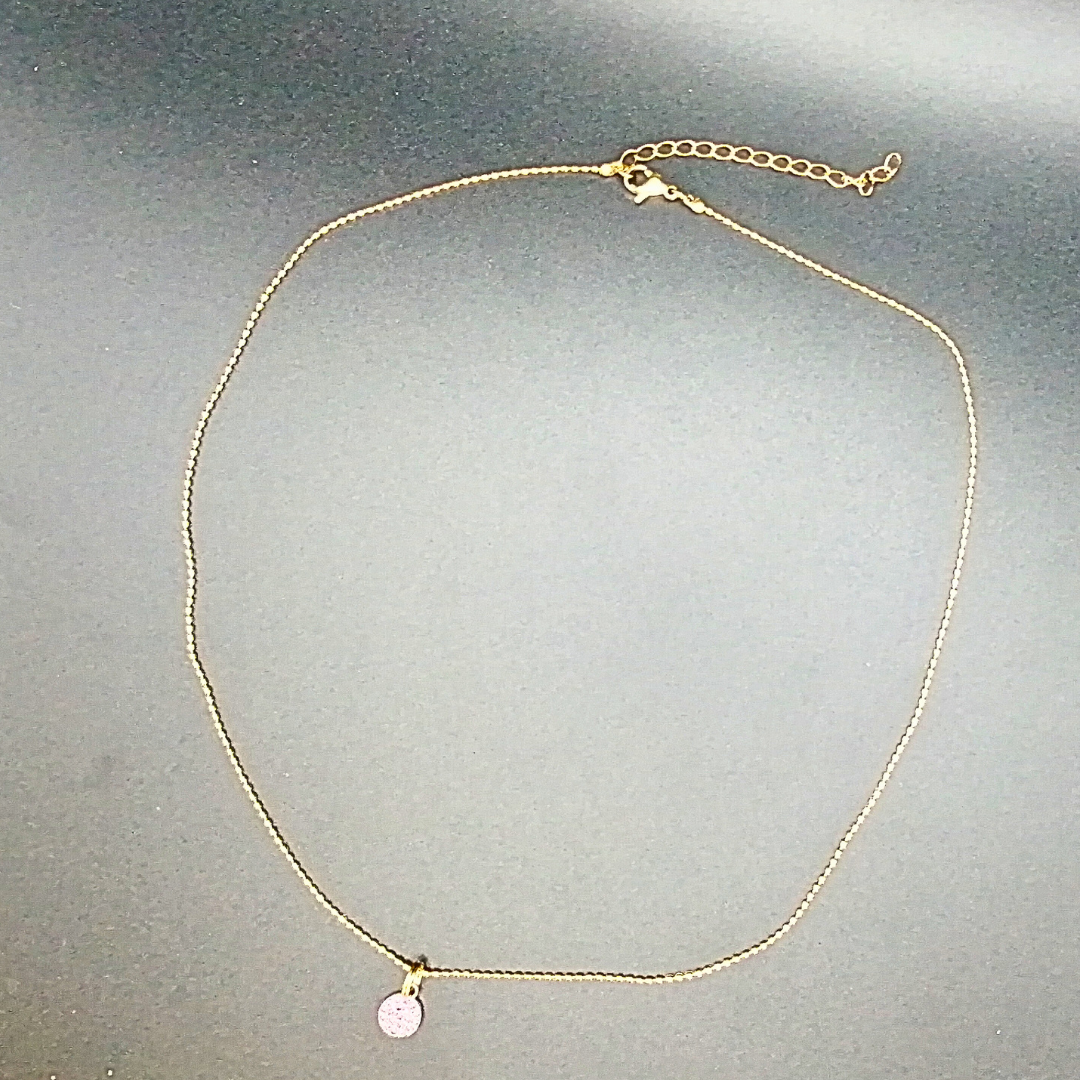 Collier Manon ras de cou fushia