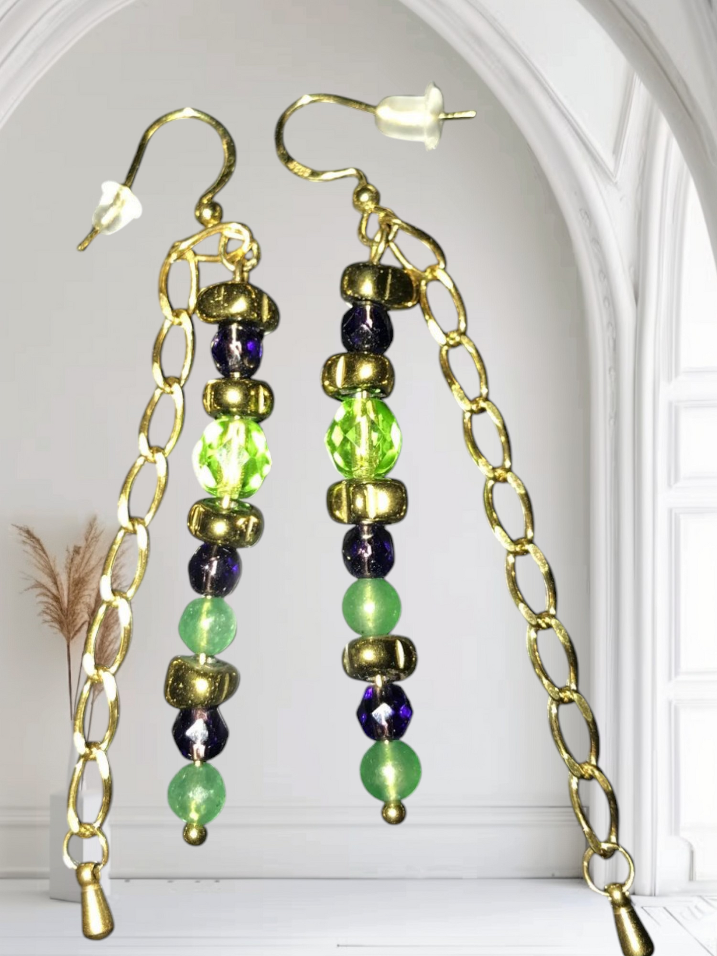 Boucles Sarah Pierre Aventurine
