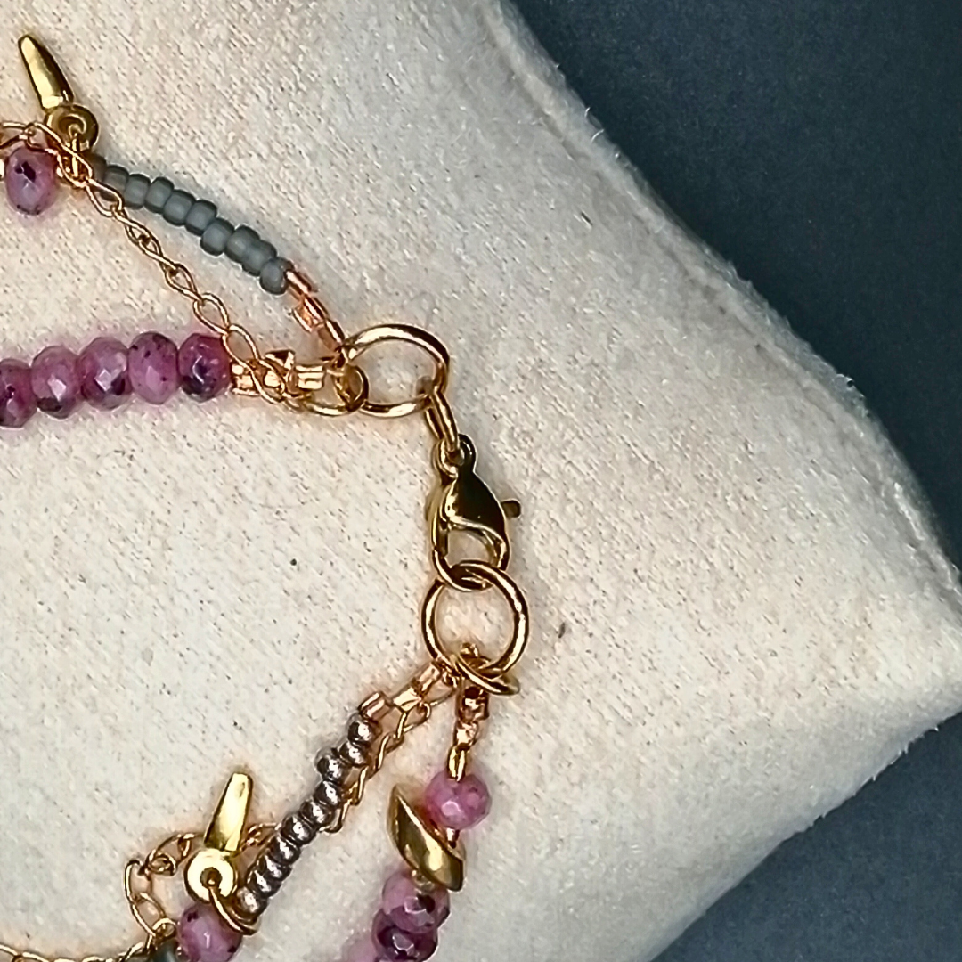 Bracelet trio rose