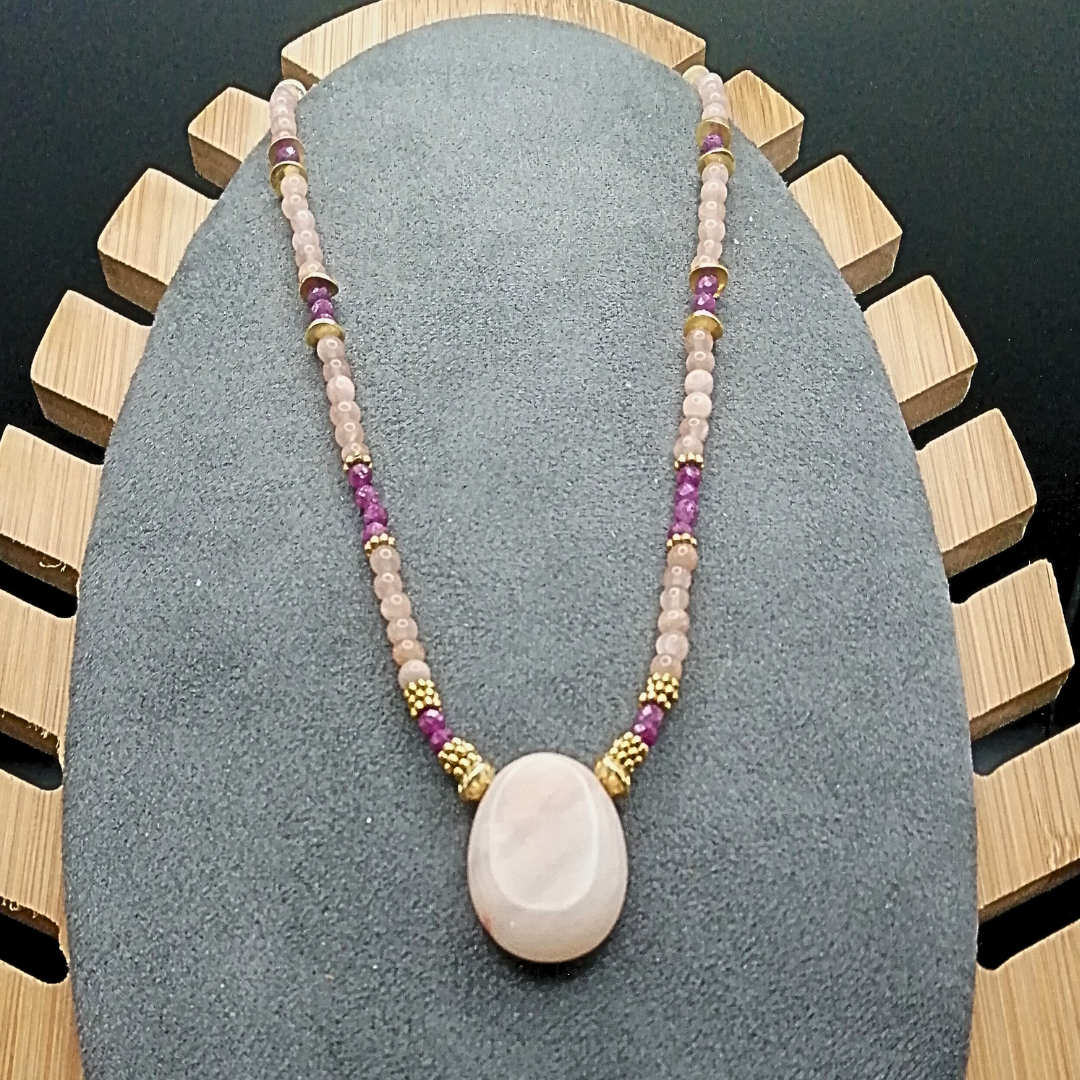 Collier aventurine pêche