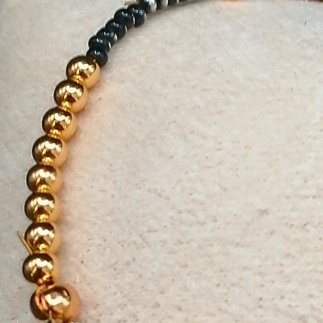 Bracelet Théa noir et or
