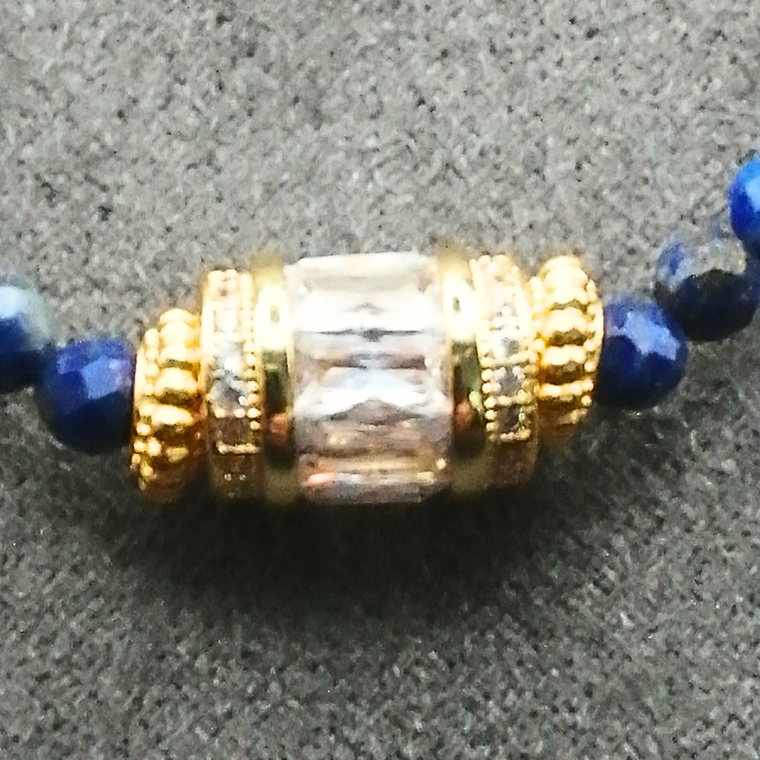 Collier double rang Saphir Lapis Lazuli