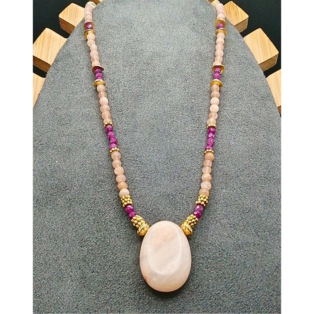Collier aventurine pêche