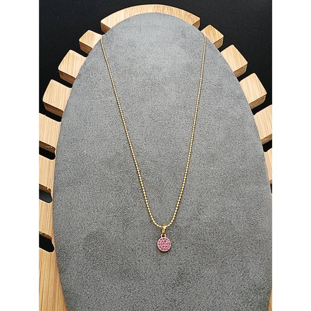 Collier Manon ras de cou fushia