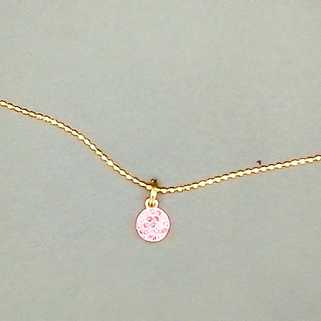 Collier Manon ras de cou fushia