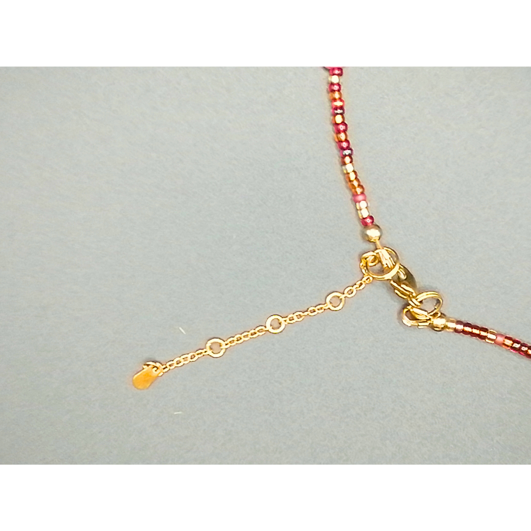 Collier bohéme Feuille et quartz rose