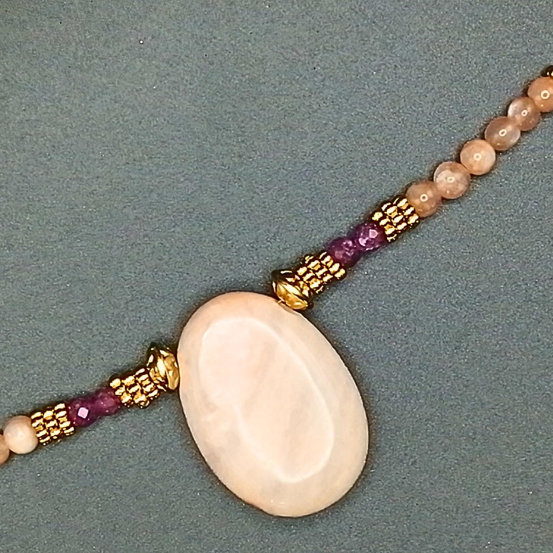 Collier aventurine pêche