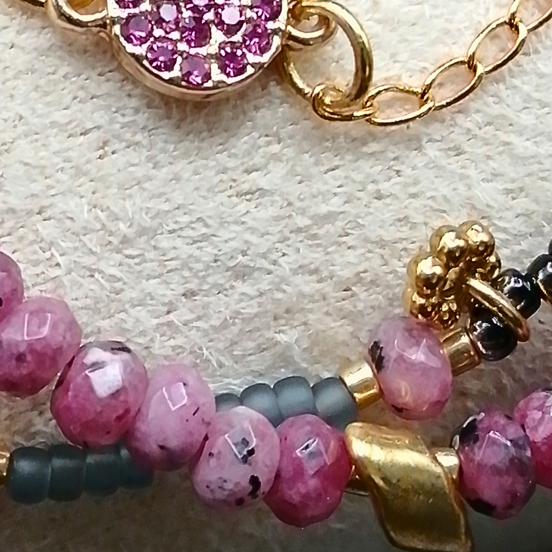 Bracelet trio rose
