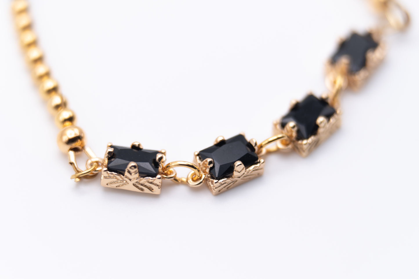 Bracelet Théa noir et or