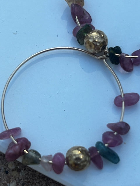 Boucles Gold Filled Tourmaline
