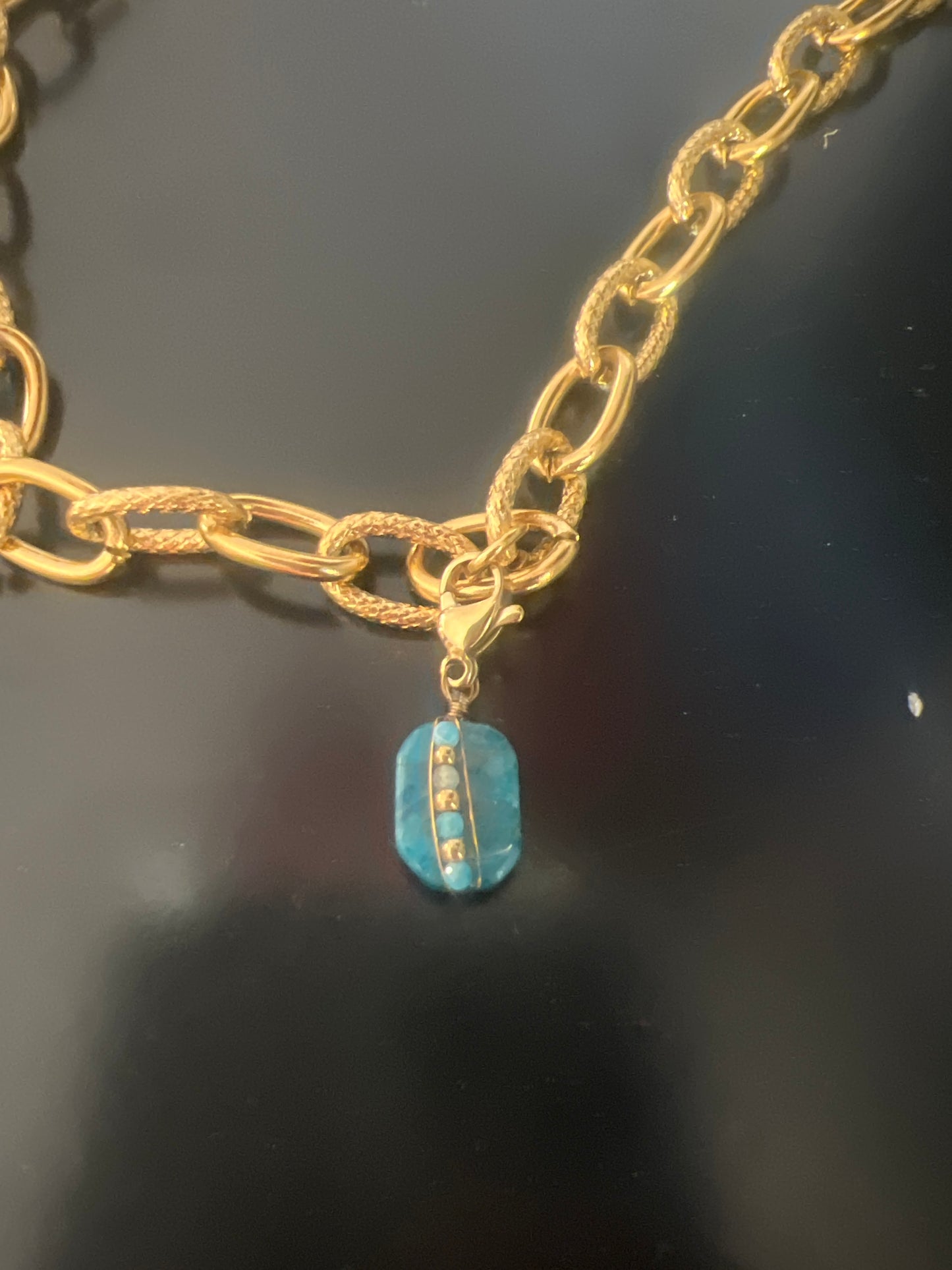 Chaîne charm’s turquoise